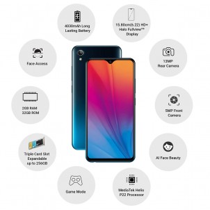 Vivo Y91i (Ocean Blue, 2GB RAM, 32GB Storage)